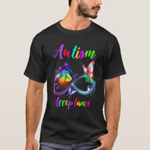 T-shirt Acceptation de l'autisme Rouge Au lieu d'Infini B