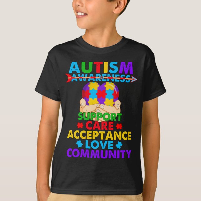 T-shirt Acceptation des soins de sensibilisation sur l'aut (Devant)