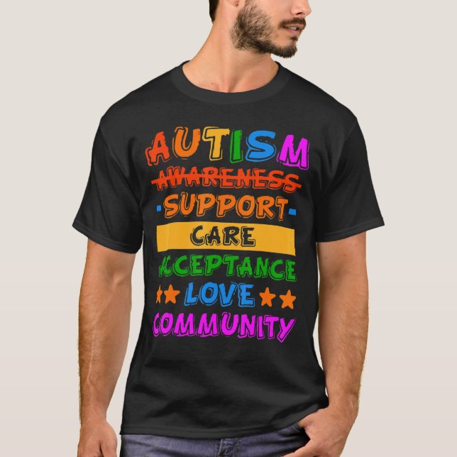 T-shirt Acceptation des soins de sensibilisation sur l'aut (Devant)