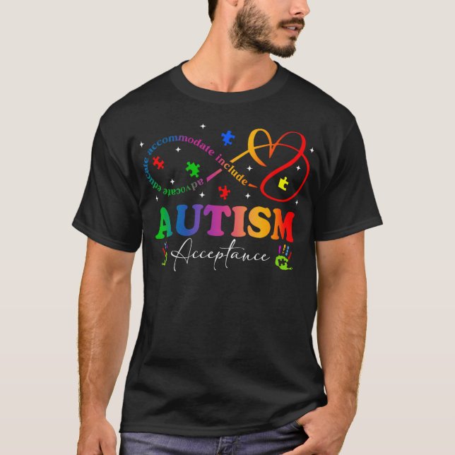 T-shirt Acceptation et Sensibilisation à l'Autisme Infini (Devant)