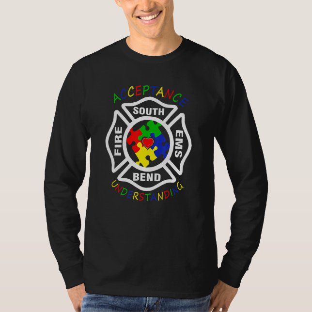 T-shirt Acceptation Fire South Ems Bend Comprendre Puzzl (Devant)