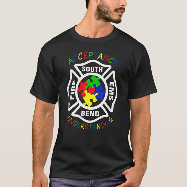 T-shirt Acceptation Fire South Ems Bend Comprendre Puzzl (Devant)