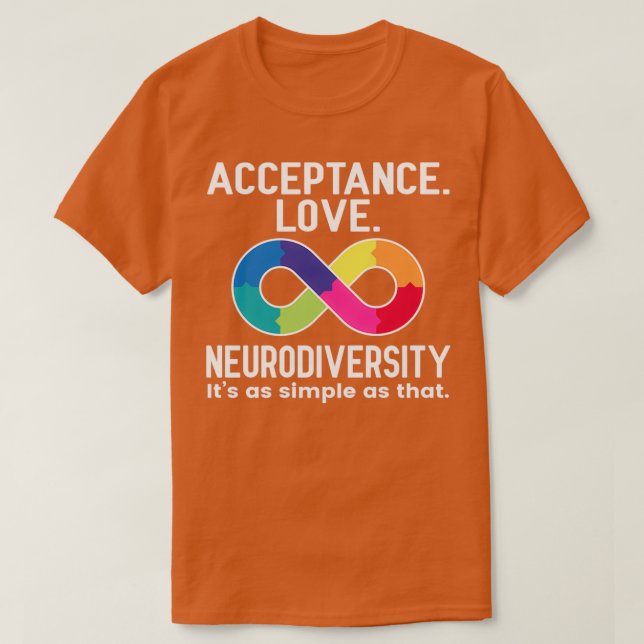 T-shirt Acceptation Love Neurodiversity Sensibilisation su (Design devant)