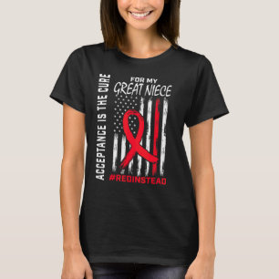 T-shirt Acceptation Redinstead Rouge Plutôt Autisme Grand