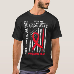 T-shirt Acceptation Redinstead Rouge Plutôt Autisme Grand