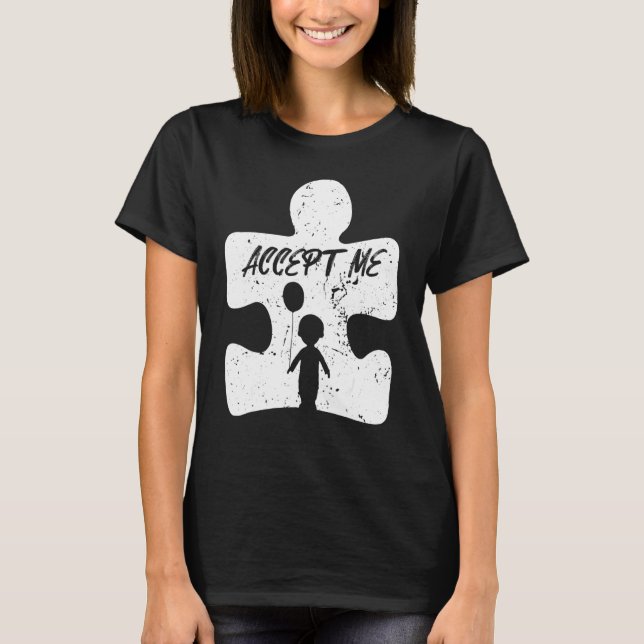 T-shirt Accepte Moi Sensibilisation à l'Autisme (Devant)