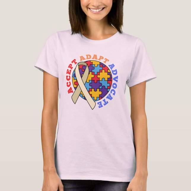 T-shirt Accepter Adapt Advocate-Sensibilisation sur l'auti (Devant)