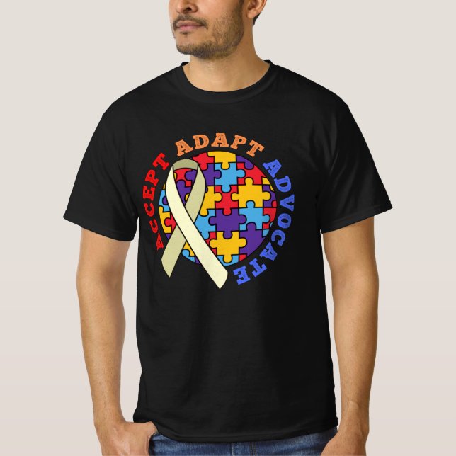 T-shirt Accepter Adapt Advocate-Sensibilisation sur l'auti (Devant)