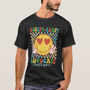 T-shirt Accepter Adapter Défendre Rétro Groovy Sourire Aut