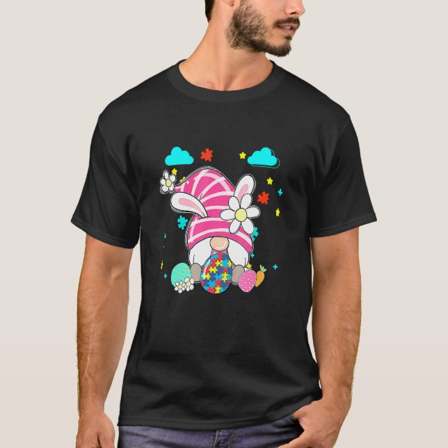 T-shirt Accepter Comprendre Amour Gnome Jour de Pâques Aut (Devant)