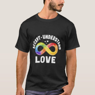 T-shirt Accepter Comprendre Amour Sensibilisation sur l'au
