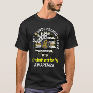 T-shirt Accepter Comprendre Amour Tournesol Endometriose A