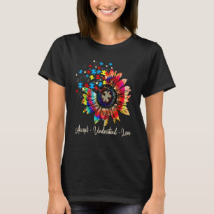 T-shirt Accepter Comprendre Amour Tournesol Puzzle Autism