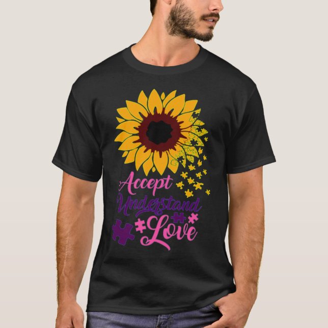 T-shirt Accepter Comprendre l'amour Autisme Support Tourne (Devant)