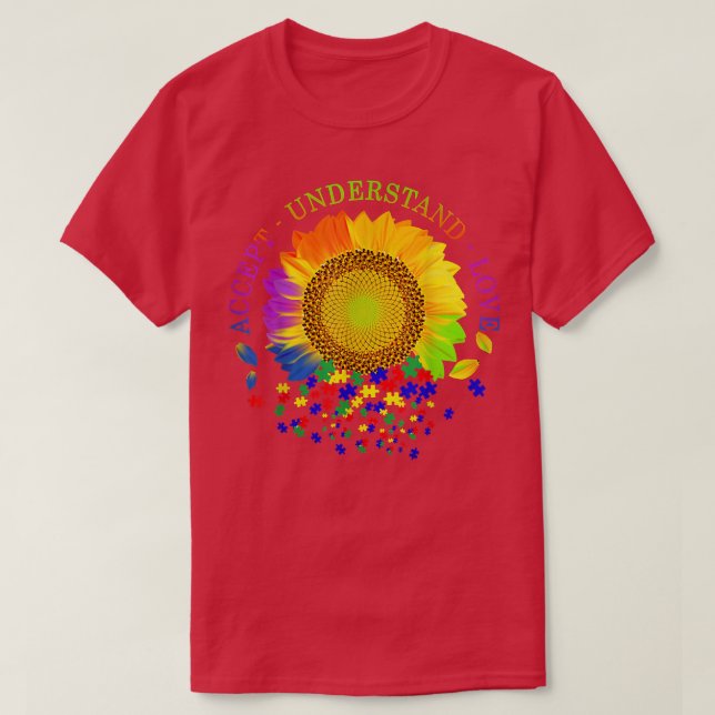 T-shirt Accepter Comprendre l'amour Sensibilisation sur l' (Design devant)