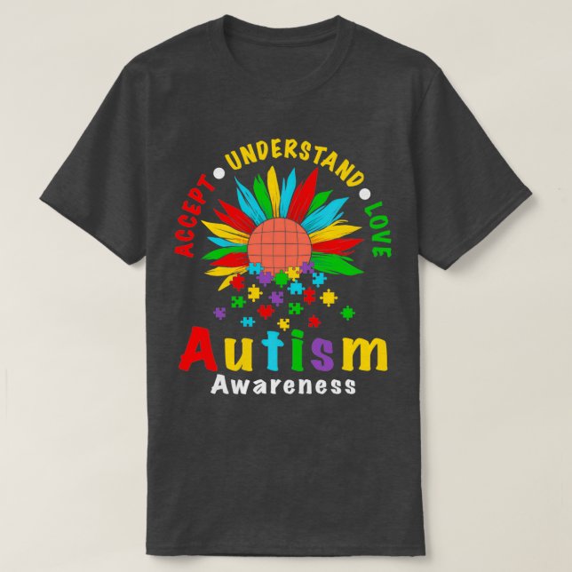 T-shirt Accepter Comprendre l'amour Sensibilisation sur l' (Design devant)