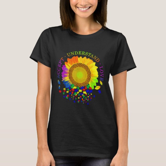 T-shirt Accepter Comprendre l'amour Sensibilisation sur l' (Devant)
