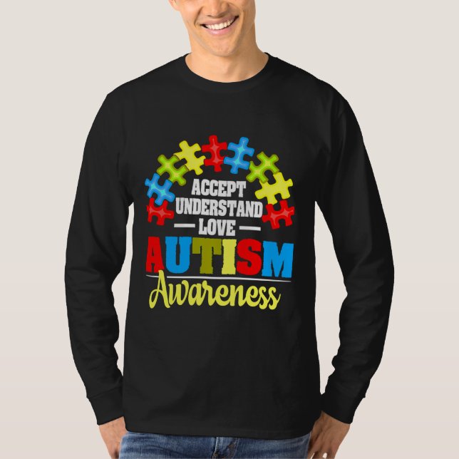 T-shirt Accepter Comprendre Sensibilisation sur l'autisme  (Devant)