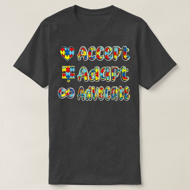 T-shirt Accepter d'adapter et de défendre (Design devant)