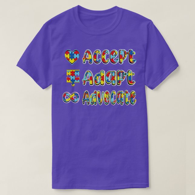 T-shirt Accepter d'adapter et de défendre (Design devant)
