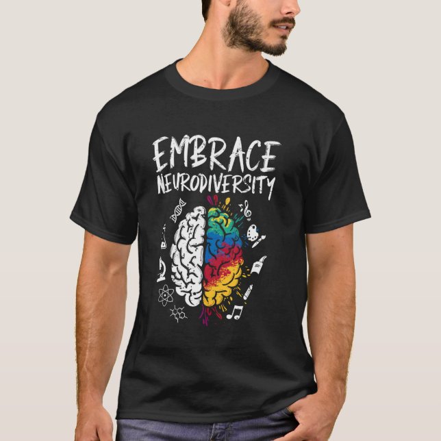 T-shirt Accepter la Neurodiversité Sensibilisation à l'Aut (Devant)