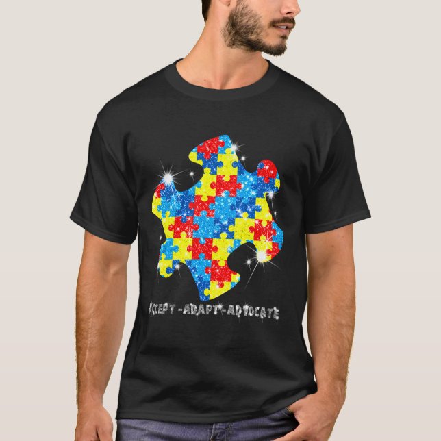 T-shirt Accepter la Sensibilisation sur l'autisme Adapt Ad (Devant)
