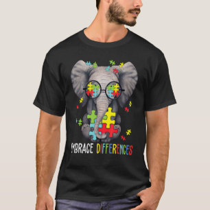 T-shirt Accepter les différences Éléphant drôle Autisme Se