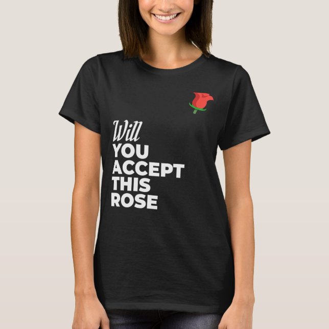 T-shirt Accepterez-Vous Ce Rose Bachelorette & Bachelor (Devant)