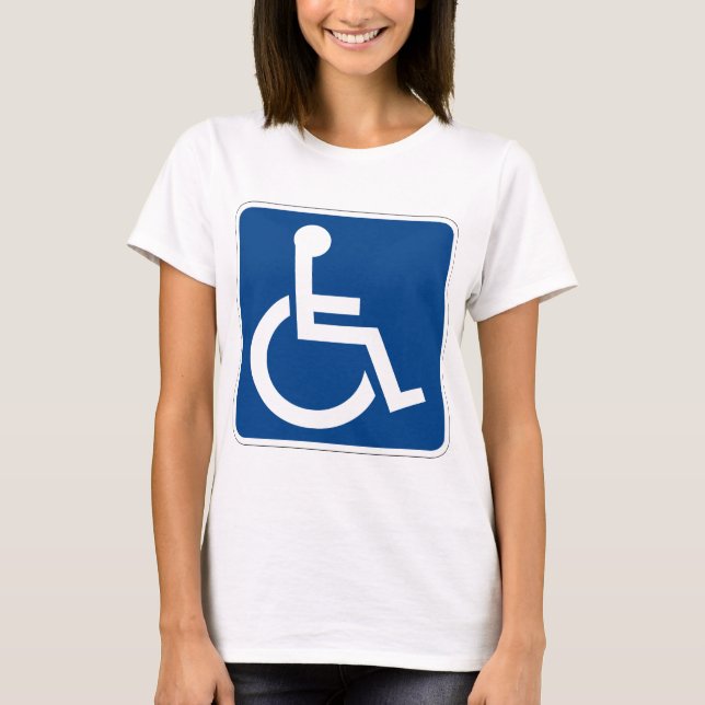 T-shirt Accessible aux personnes handicapées (Devant)