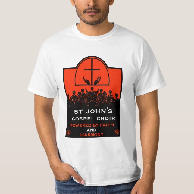 T-shirt Accessoire d'église de chœur gospel (Devant)