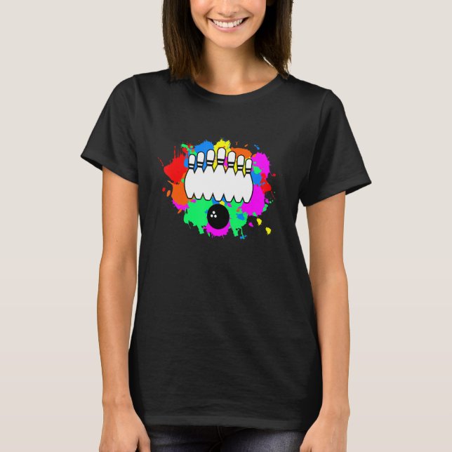 T-shirt Accessoires De Bowling Bowlers Bowling Graphic Pou (Devant)