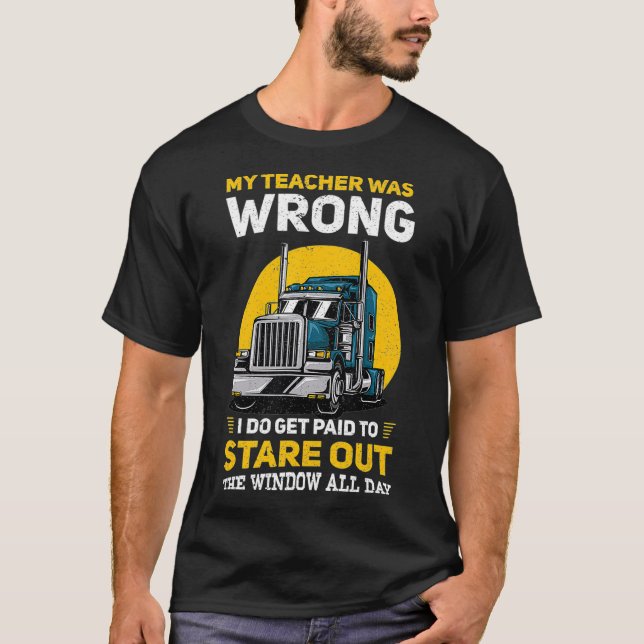 T-shirt Accessoires de camion pour conducteur de camion Di (Devant)