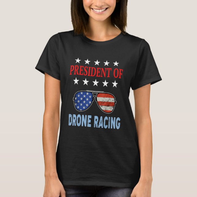 T-shirt Accessoires De Course De Drones Usa Drone Racing D (Devant)
