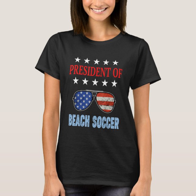 T-shirt Accessoires De Football De Plage Drapeau De Plage  (Devant)
