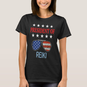 T-shirt Accessoires de guérison Reiki USA Drapeau Thérapis