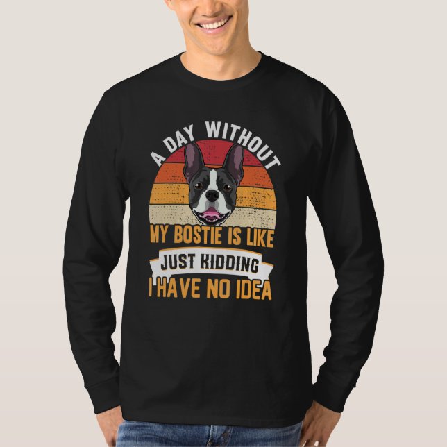 T-shirt Accessoires Vêtements pour chien Boston Terrier Bo (Devant)