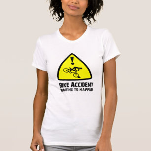 T-shirt Accident de vélo attendant pour se produire