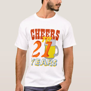 T-shirt Acclamations à 21 ans d'anniversaire de bière