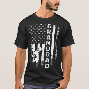 T-shirt Acclamer Grand-père Drapeau Américain Cheerleading