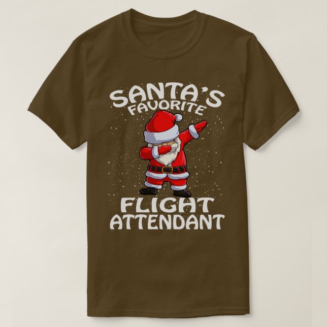T-shirt Accompagnateur de vol favori Santas Noël 1 (Design devant)