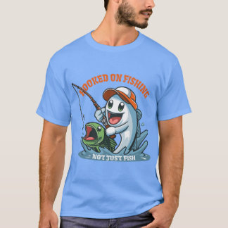 T-shirt Accompagné sur un dessin de pêche