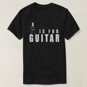 T-shirt Accord de guitare A est pour guitare