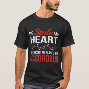 T-shirt Accordéon Air Accordion Squeezebox Music Player