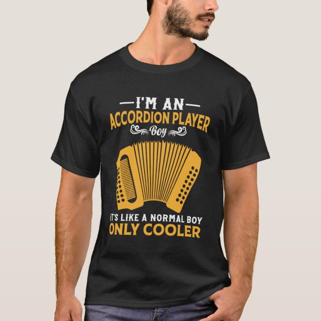 T-shirt Accordion Joueur Garçon Comme Un Garçon Normal Seu (Devant)