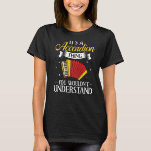 T-shirt Accordion Music Instrument Player Débutant Leçon