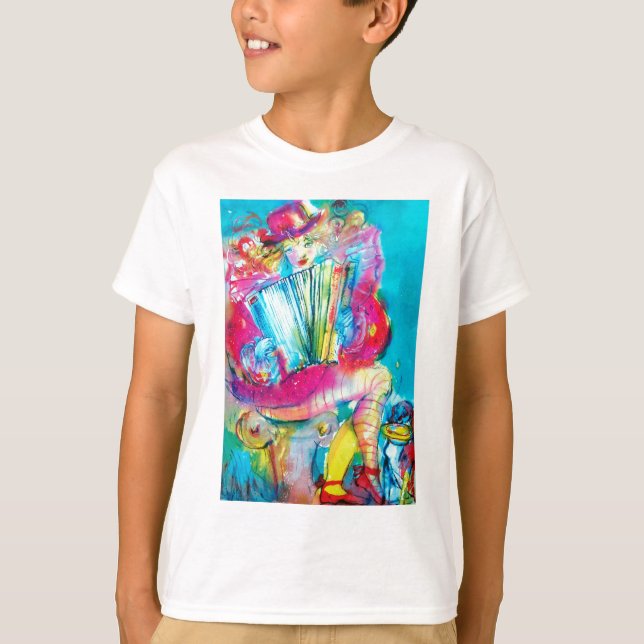 T-SHIRT ACCORDION PLAYER DANS LA NUIT (Devant)