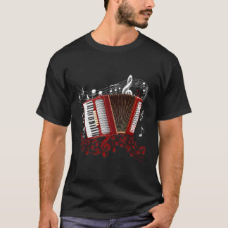 T-shirt Accordion Player Folk Music Accordion