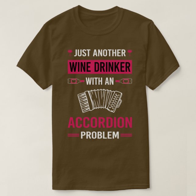 T-shirt Accordioniste de l'Accordion de Boisson (Design devant)