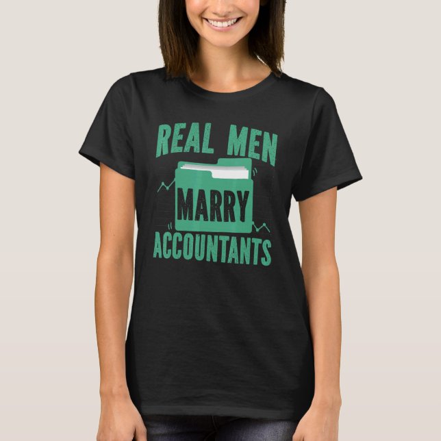 T-shirt Accountant Bookkeeper Marriage Wedding Husband Wif (Devant)
