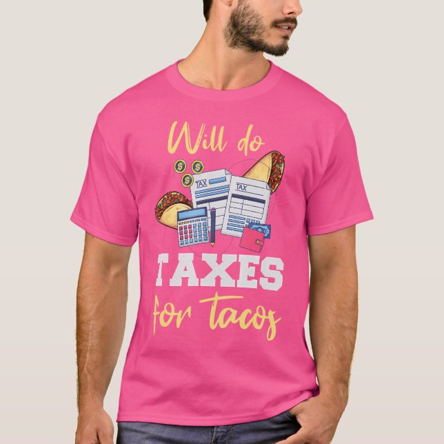 T-shirt Accountant Taco Funny Cpa Ea Taxes Taco Lover (Devant)